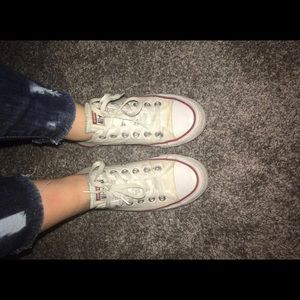 white low top converse